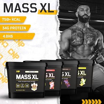 CNP Professional Mass XL, High Calorie Lean Mass, Muscle & Bulk, Weight Gainer Protein Powder Shake 4.8kg, 4 Flavours Available (Chocolate)