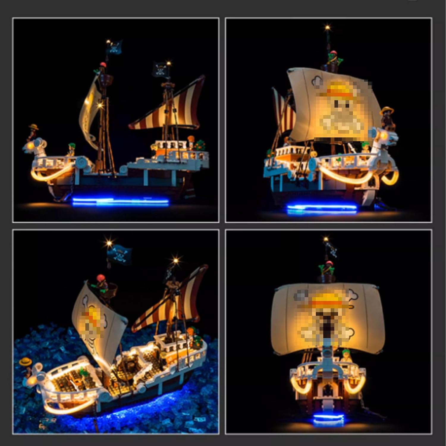 LED Lighting Kit Compatible with Lego 75639 Pirate Ship Series LED Light Set (Model Kit Not Included - Lighting Components Only) (18-Key Remote Version)