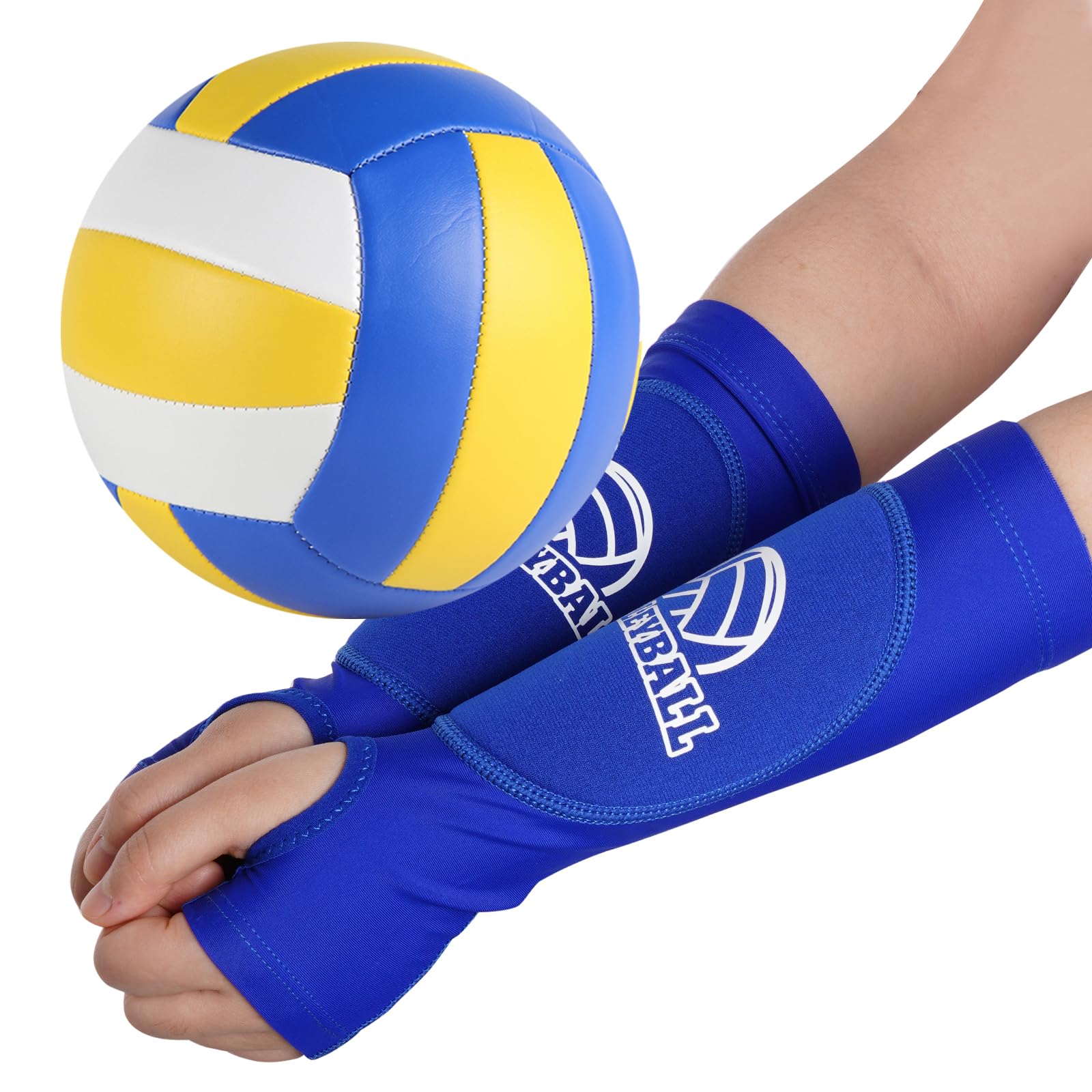 Genouillères Et Manchons De Volleyball Pour Filles – Coussinets Mousse, Trou Pour Pouce, Respirants, Antidérapants
