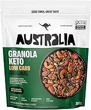 Hart's Natural Granola Australia Keto Low Carb | Granola Sem Açucar, Sem Lactose, Sem Glúten, Vegano | 100% Natural | Alto em Fibras | Snack Saudável | 300g
