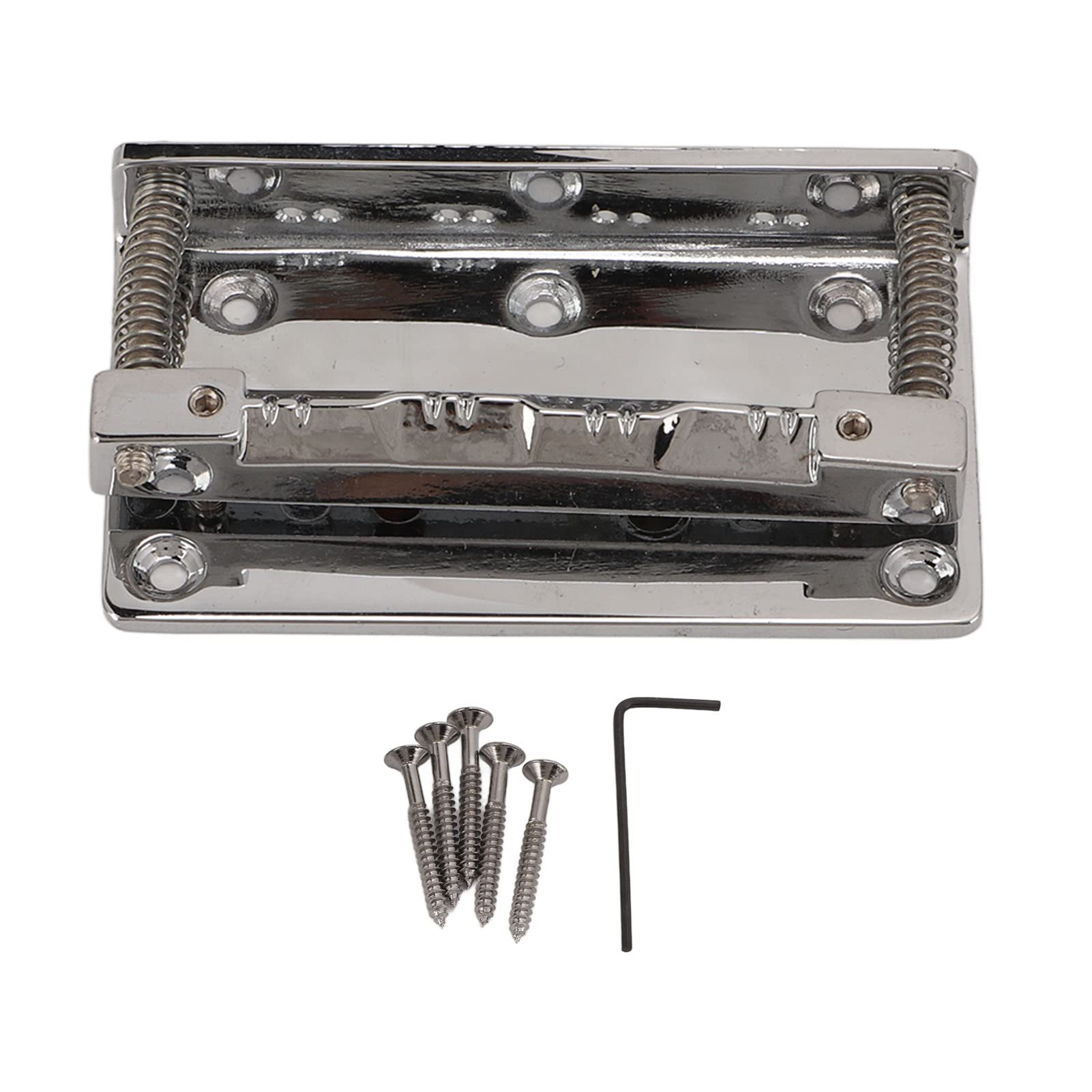 Agatige 8 String Mandolin Saddle Bridge, Metal Mandolin Bridge 8 String Saddle Bridge Plate Tailpiece Replacement Accessories