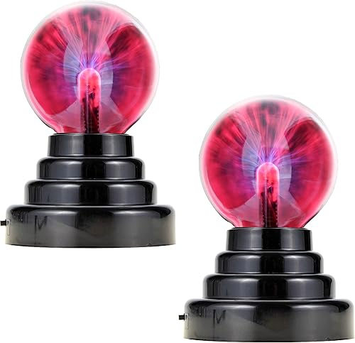 Miniatura 10 de PowerTRC Plasma Ball, 8 inch Plasma Night Lamp, Batter Powered Respond to Touch & Sound Plasma Globe, PartyScience Props, Home Bedroom Decoration