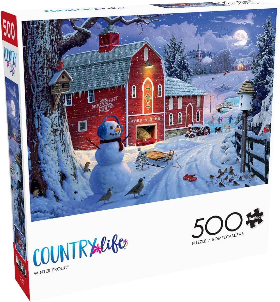 Winter Frolic - 500 Piece Christmas Jigsaw Puzzle - Festive Puzzles for Adults โ Precision-Cut Pieces, Holiday Artwork, and Hours of Relaxing Fun
