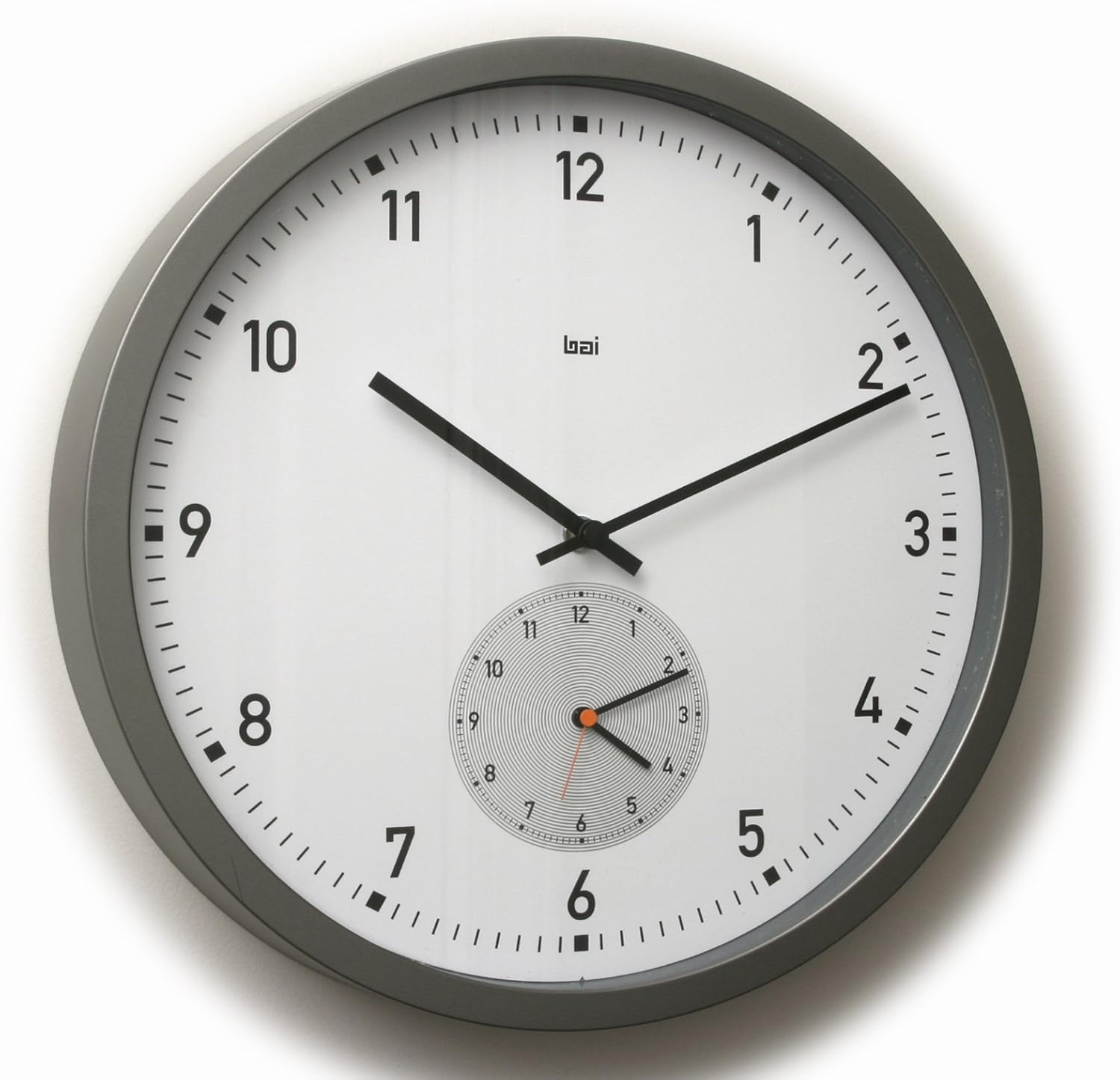 Bai Here & There Dual Time Wall Clock, White Buy Online at Best Price