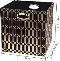 Vista 3 de Posprica Contenedores de almacenamiento, cubos de almacenamiento, 13 × 13 cajones de tela, cestas organizadoras, contenedores