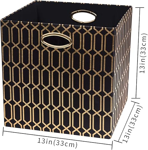 Miniatura 3 de Posprica Contenedores cúbicos de almacenamiento, cubos de almacenamiento, 13 × 13, cajones de tela, organizador de cestas
