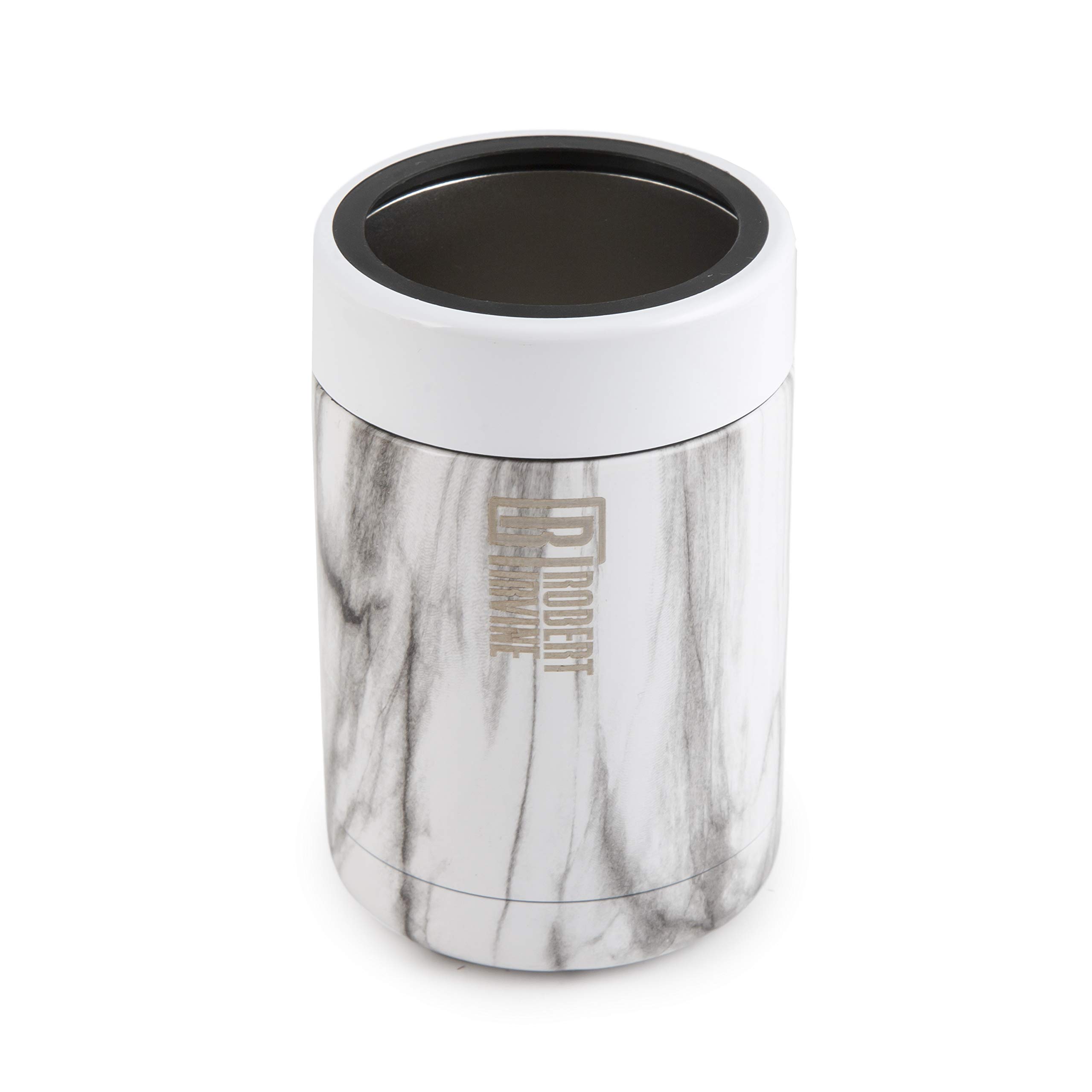 Cambridge Robert Irvine Set 2 Tazze Da Birra In Acciaio Inox 590 Ml, Doppia Parete Isolata, Senza Condensa, Con Coperchio Scorrevole