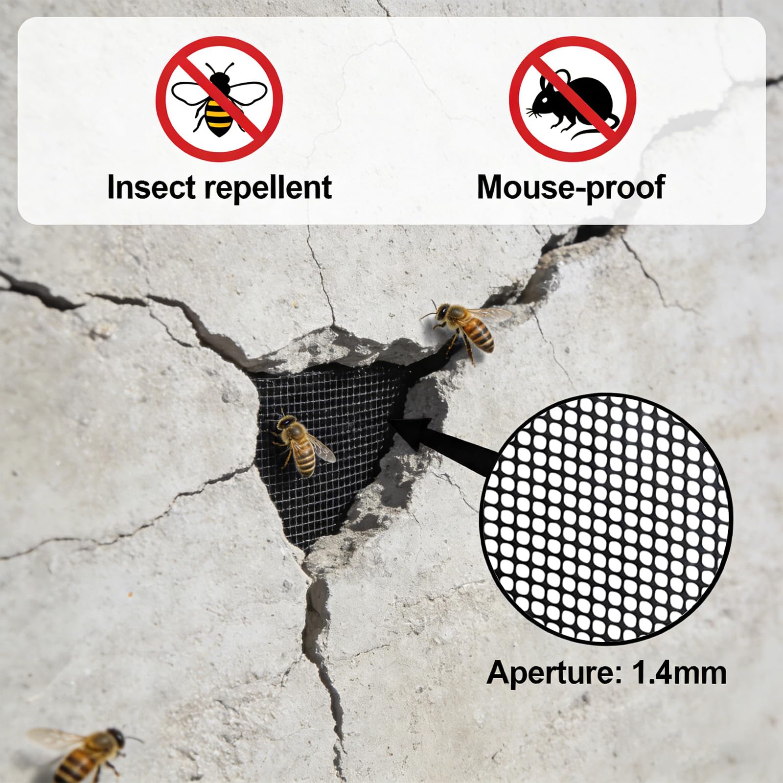 Fugengitter Fugenlüfter Edelstahl, 8cm x 5m Stoßfugenlüfter Klinker Geeignet, Drahtgitter Feinmaschig, Volierendraht, Kaninchendraht, Schutz der Stoßfugen vor Bienen Wespen oder Mäusen