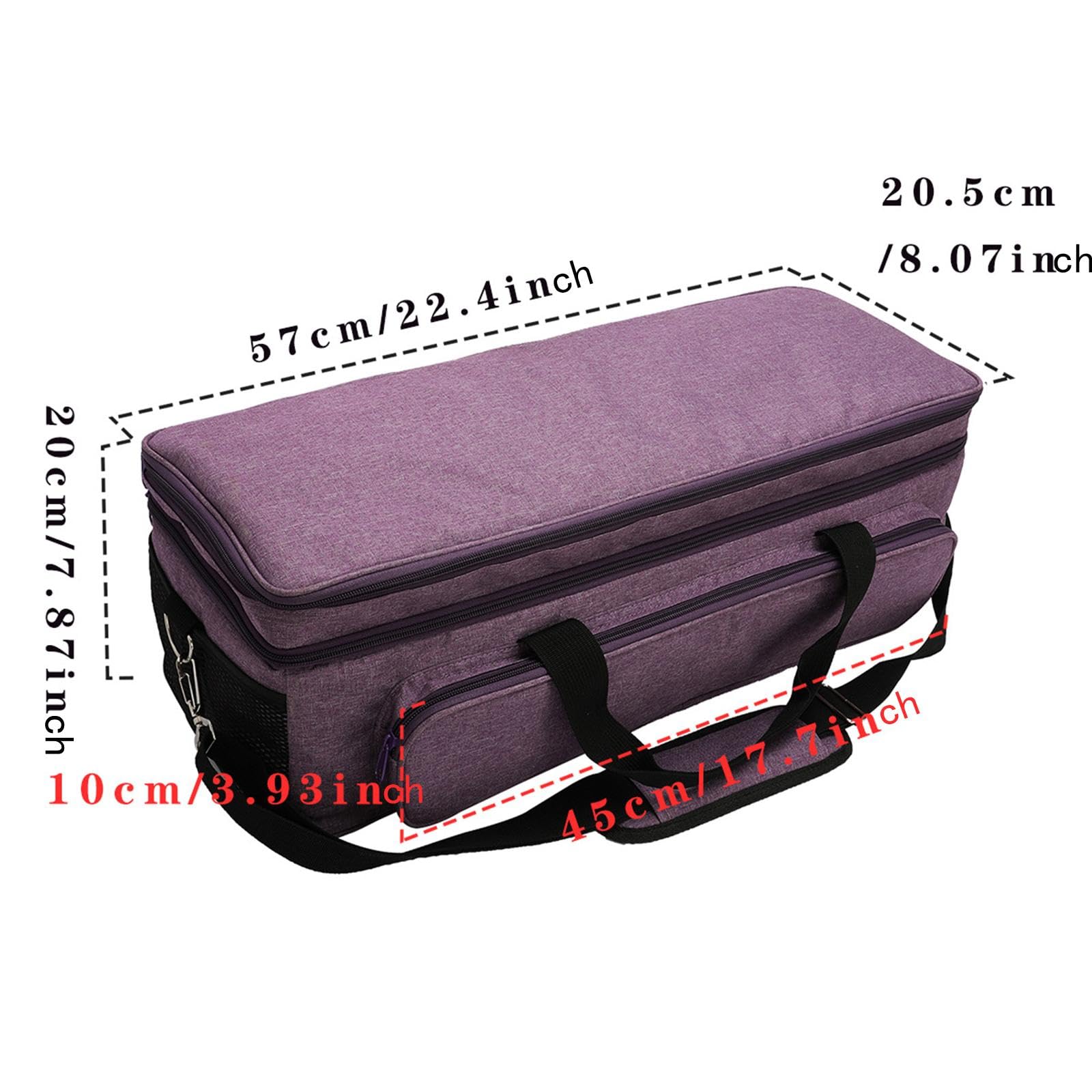 Die Cut Maschine Tasche Hartschale Tragetasche für Pressmaschine mit Strapazierfähigem Oxford Textil Zubehörfächern Und Tragegurt für Werkstatt Reisen, Lila