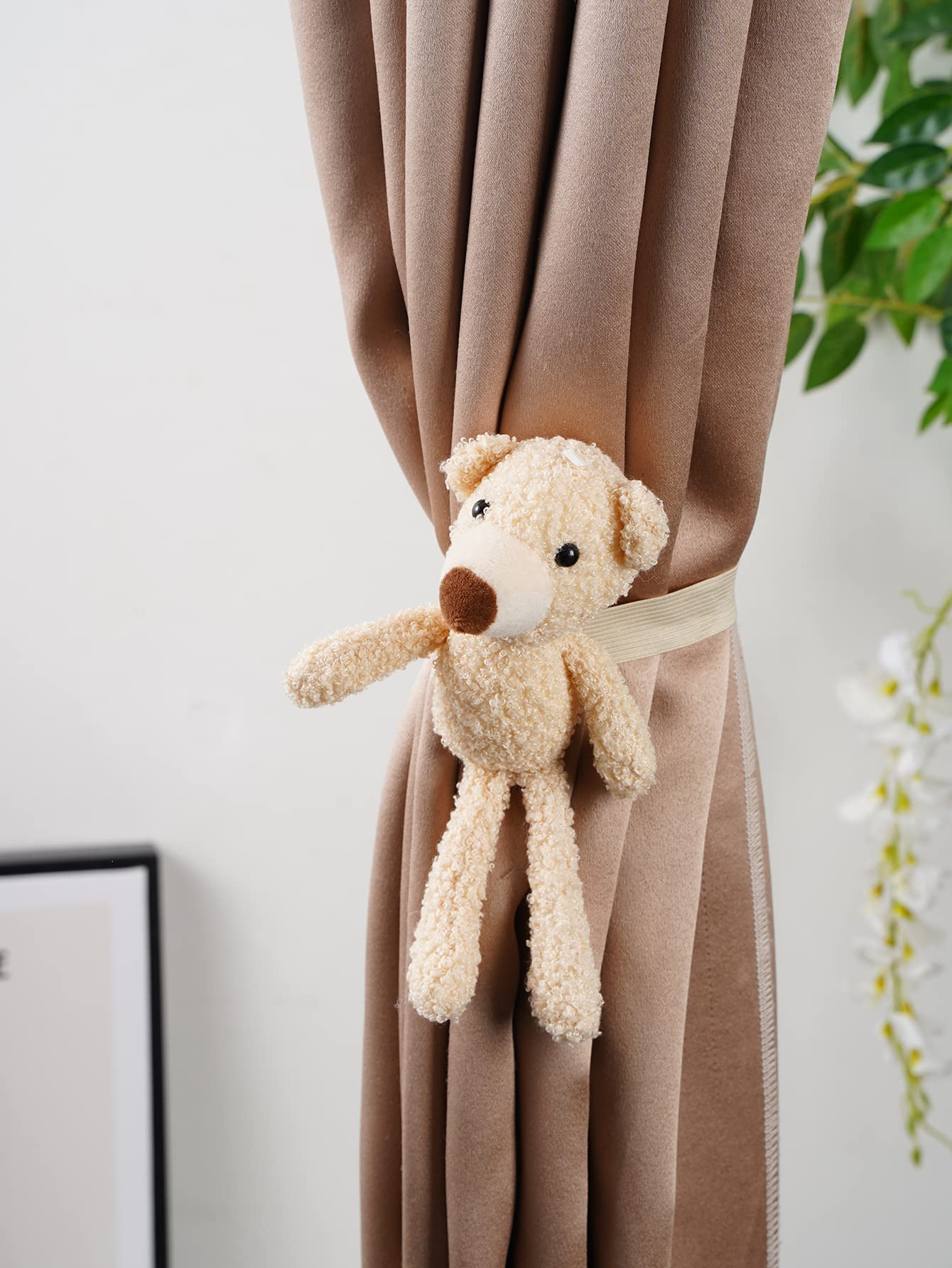 AOZUO 4 pezzi fermatende, fermatende a forma di orso dei cartoni animati per tende, decorazione per la cameretta dei bambini per casa, ufficio, camera