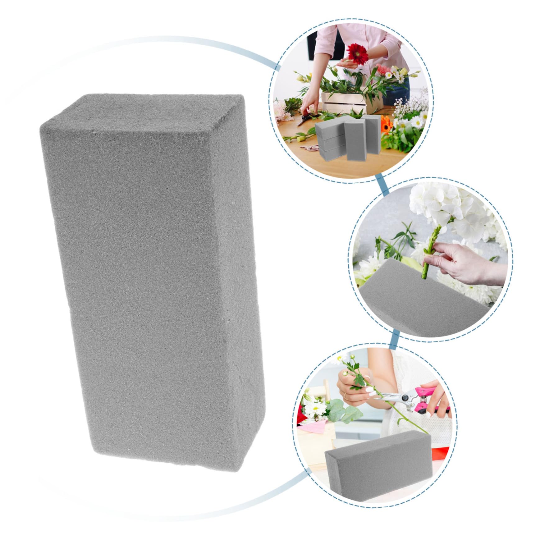 DOITOOL 10 Piezas de Barro de Flores Rectangular, Base Floral de Jardín y Arreglos