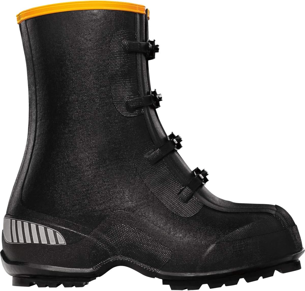 LaCrosse Men’s 12” ATS Overshoe - Work Boot Covers with 4-Buckle Design, Tear Resistant Rubber, and High-Traction Outsole