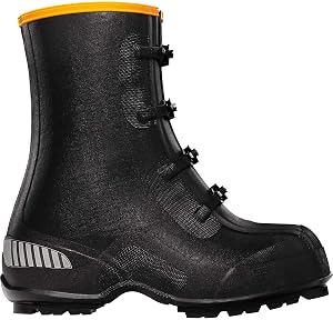 LaCrosse Mens 12 ATS Overshoe - Work Boot Covers with 4-Buckle Design Tear Resistant Rubber and High-Traction Outsole