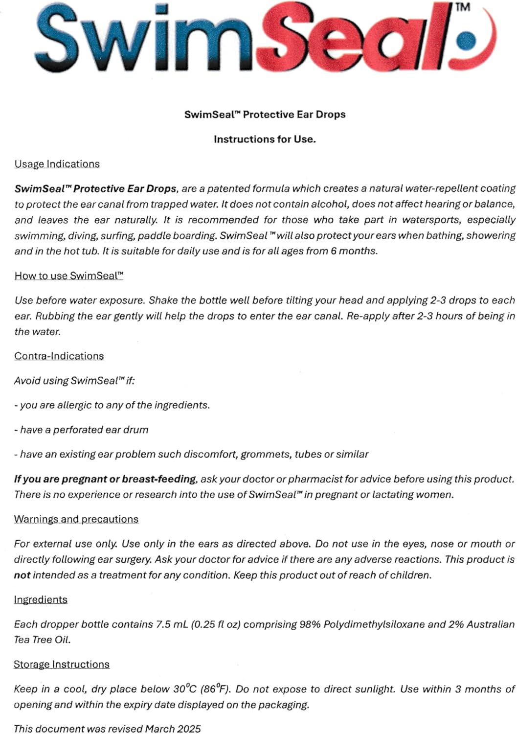 Best Ear Drops - SwimSeal™ All Natural Swimmer's Ear Drops Review