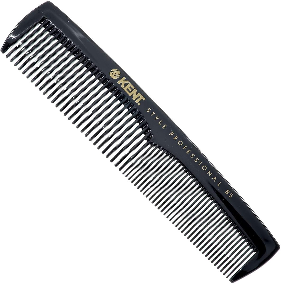 Kent SPC85 5 inch Salon-Style Dressing Cutting Comb with Wide and Fine Teeth Professional Barber Haircut Comb for Styling and Teasing, Hard Rubber, Anti-static, Unbreakable & Heat Resistant