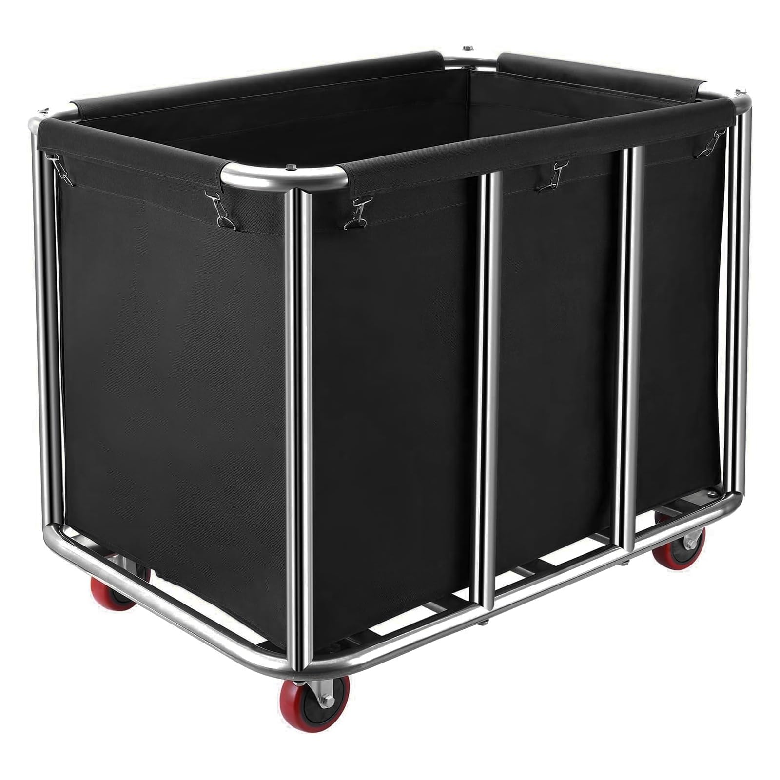 400L Commercial Laundry Trolley, 90 * 65 * 80 cm Laundry Basket with Wheels, Large Rolling Laundry Hamper, Rolling Laundry Cart, Hotel Laundry Hampers, Large Heavy Duty Commercial Laundry Tumbler