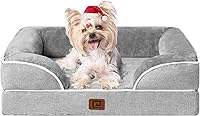 Vista 322 de EHEYCIGA - Cama ortopédica para perro grande, impermeable, de espuma viscoelástica y espuma tipo caja de huevos, bordes elevados, antideslizante