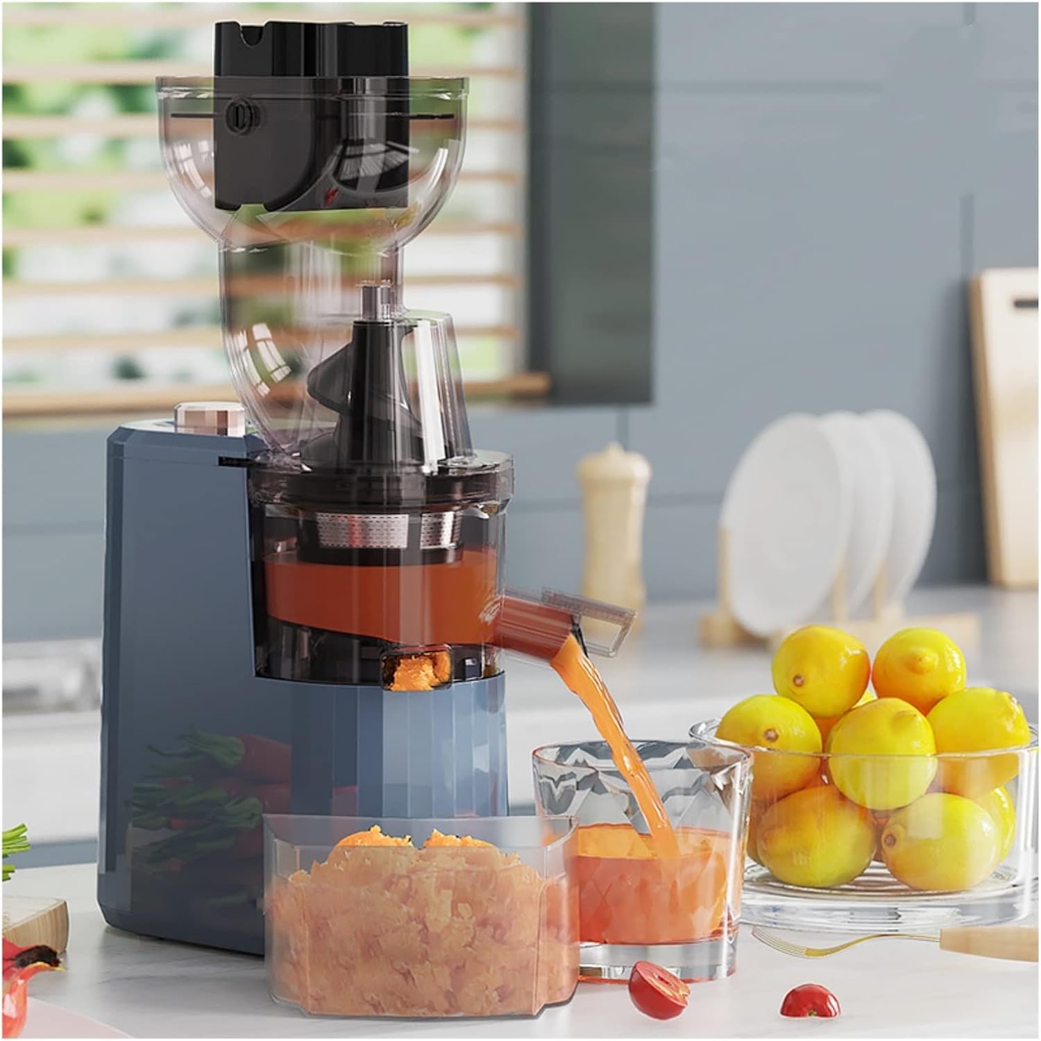 2023 New Home Juicer, Vegetable Juicer, Large Diameter NoCut Juice Crumb Separation