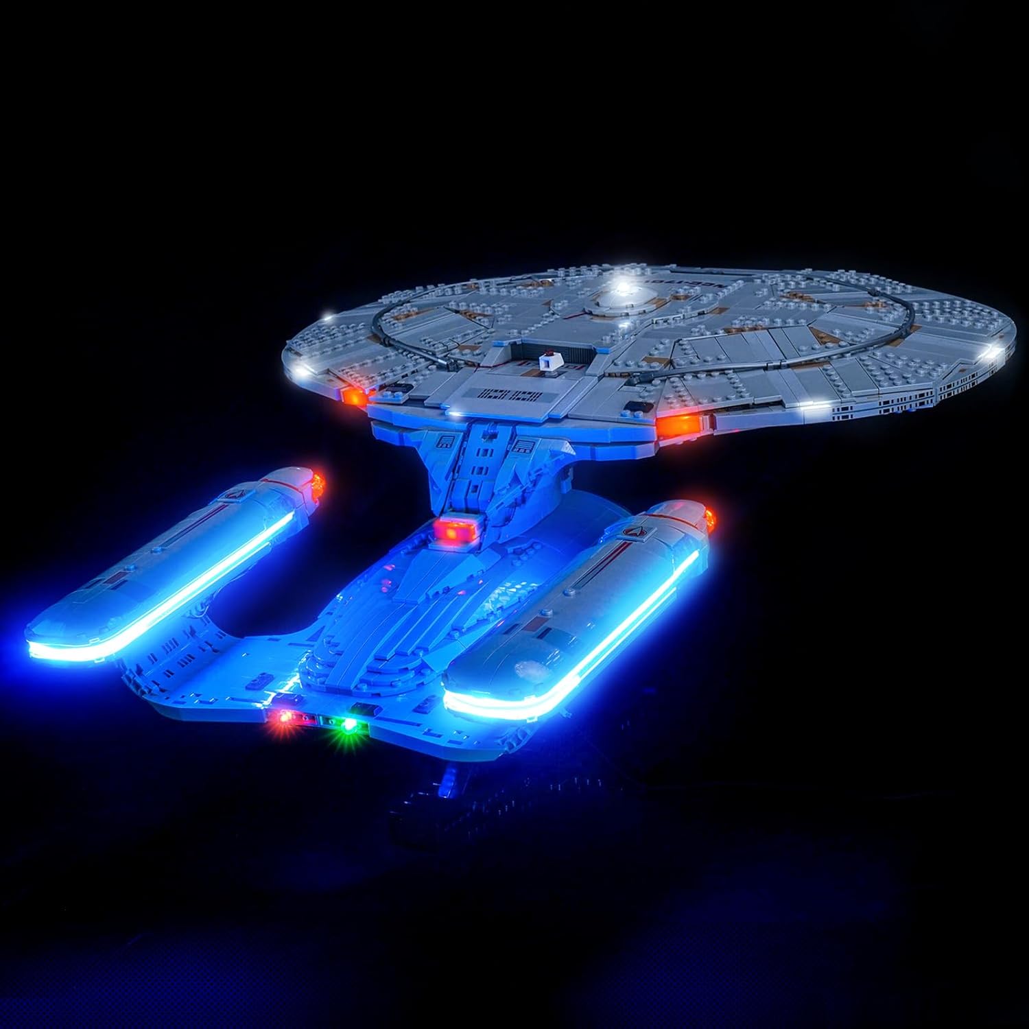 Upgraded Lighting kit Compatible with Lego 10356 U.S.S. Enterprise NCC-1701-D - No Model Only Light, LED Lights Accessories Compatible with Lego Enterprise 10356 (RC Version Light)