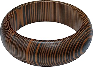 Ethnic Chunky Wooden Bangle Bracelets Bohemian Carved Geometric Natural Wood Bracelet for Women Men Vintage Striped Pattern Handmade Tribal Wrist Jewelry
