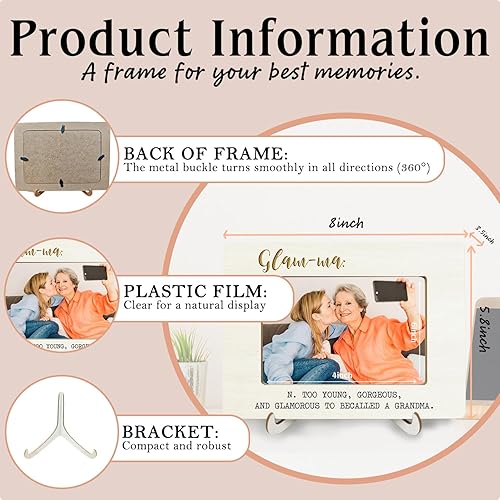 Miniatura 2 de Marco de fotos de regalos glamorosos para abuela, de 4 x 6 pulgadas, regalos para abuela de nietos, regalo de abuela para cumpleaños, Navidad,