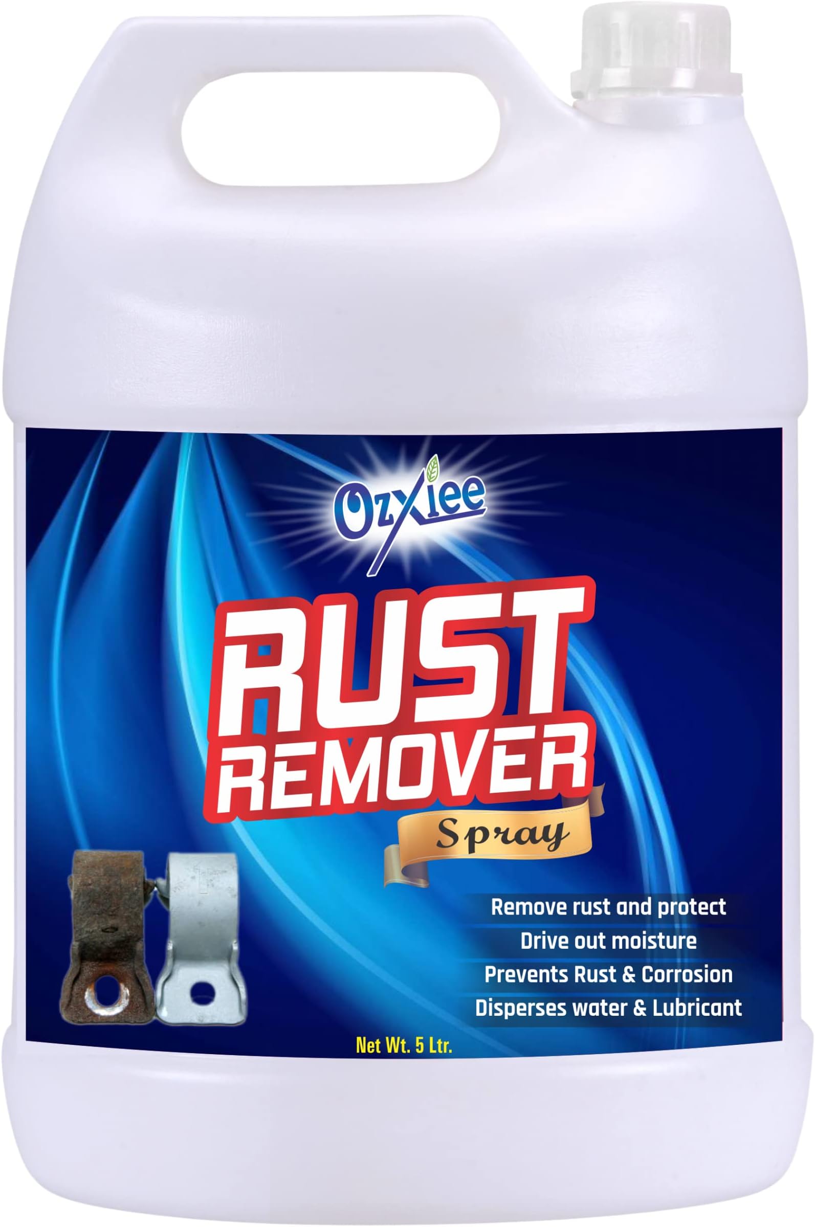 Rust Remover Liquid 5 Liter Cleans Bike Chains, Hinge Lubricant, Loosens Jammed Parts, Degreaser, and Cleaning Agent