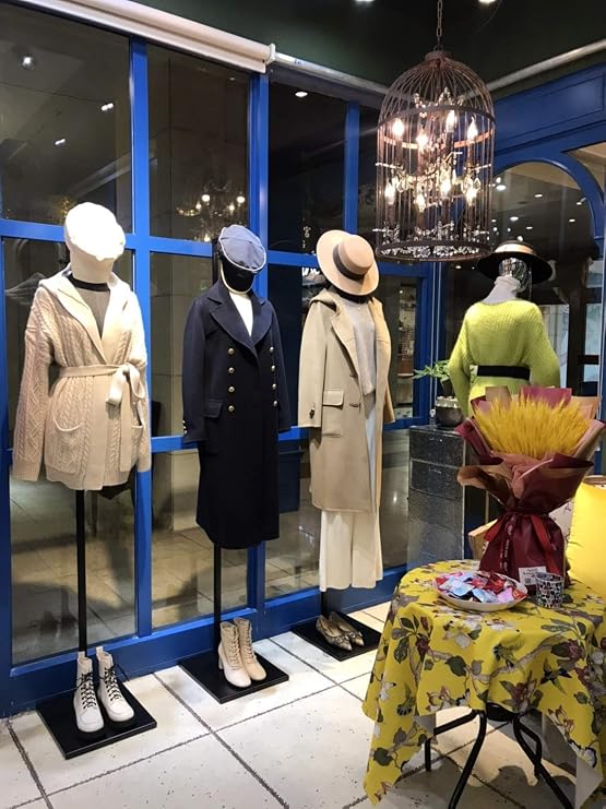 Hanging Mannequin Adult Female Dress Form, White Body Torson with Metal Floor Stand, for Home/Shop Clothing Pants Model Display