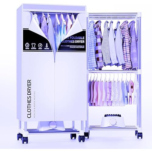 Clothes Dryer, Portable Drying Machine with Timer, 60inch Laundry Drying Wardrobe with Large Capacity, Electric Dryer/Rack for Home | Appartments (Grey ZL8)