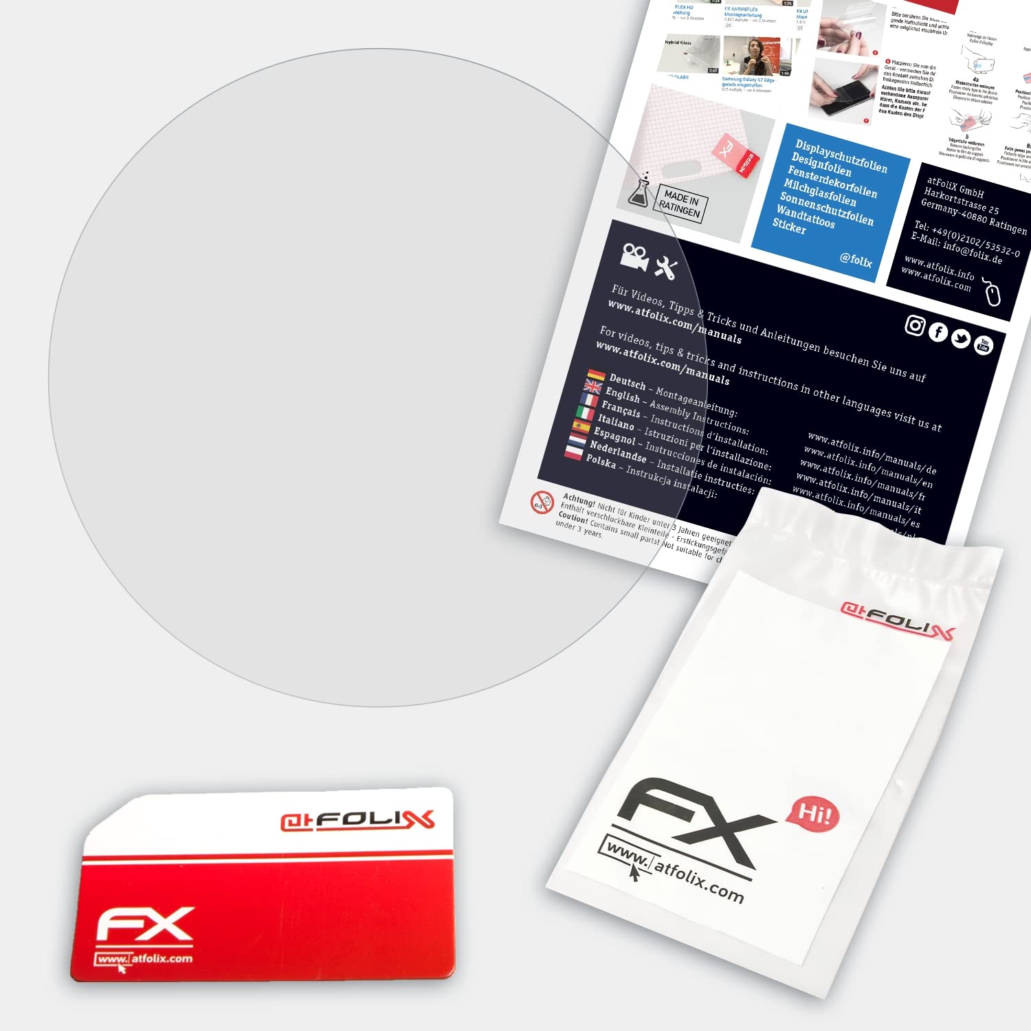 Protection D'écran FX-Hybrid-Glass AtFoliX Pour Zoom G11 - Dureté 9H, 0,2 Mm, Incassable - Fabriqué En Allemagne