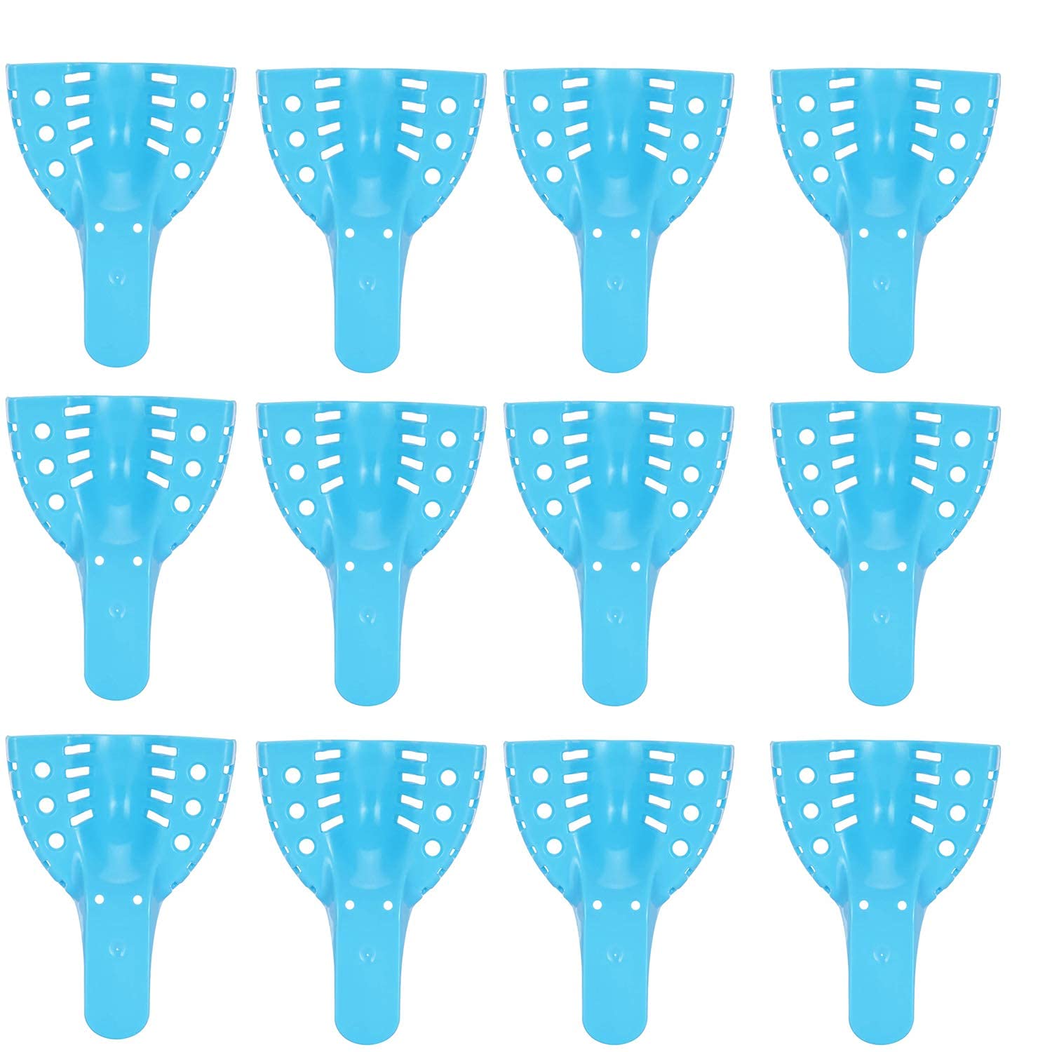 Bandejas de impresión dental  Bandeja de impresión de plástico perforado  Bandeja de impresión dental premium n. 1, parte superior grande 1012 cs