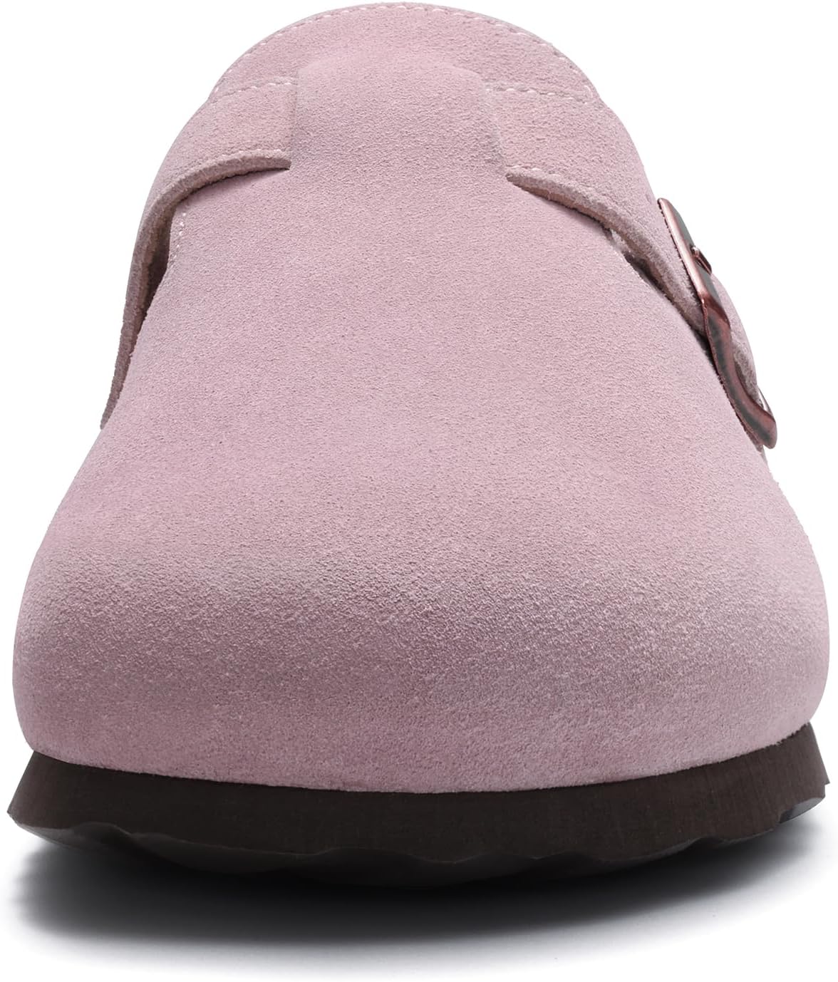 KIDMI Genuine Suede Clogs for Women Cork Footbed Sandals Leather Mules Potato Shoes with Arch Support - Image 4