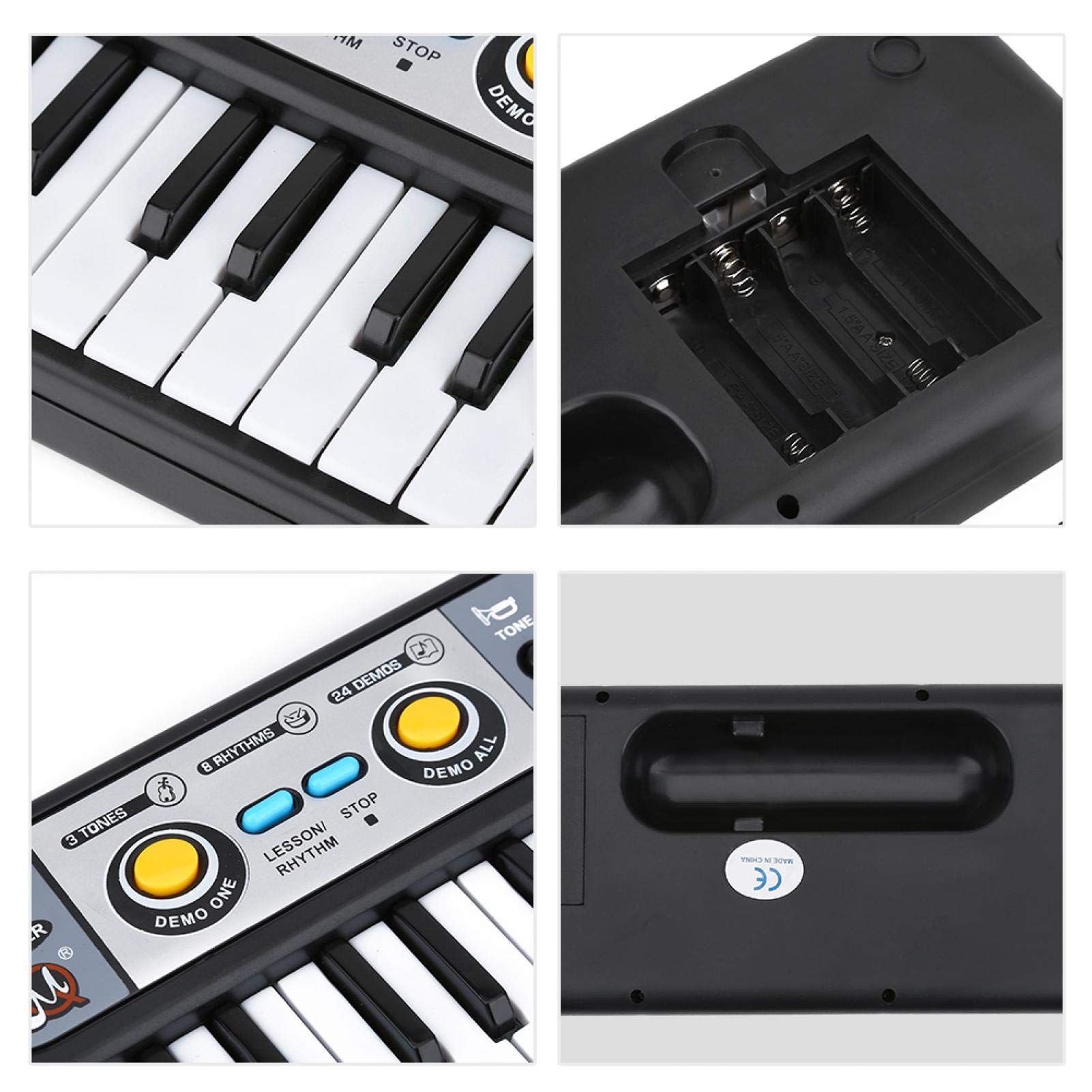 Tastiera Elettrica 37 Tasti Con Microfono Per Bambini - Pianoforte Portatile Educativo Con Registrazione