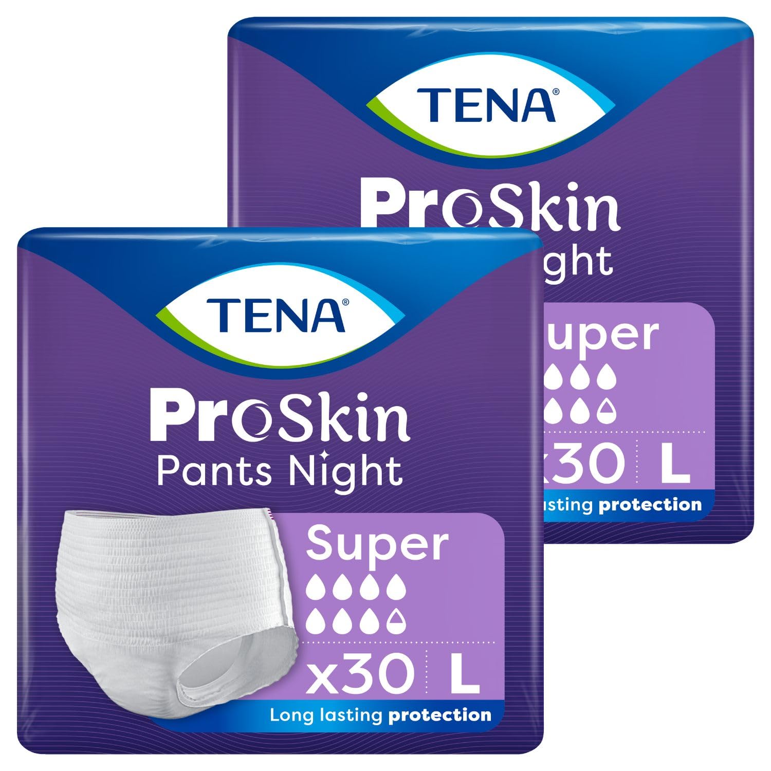 Majtki chłonne TENA Pants ProSkin Super Night L noc inkontynencja 2x30szt