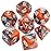 QMAY DND Dice Set -D&D Polyhedral Dice (7 Pcs) for Dungeons and Dragons (Candy Orange and Black)