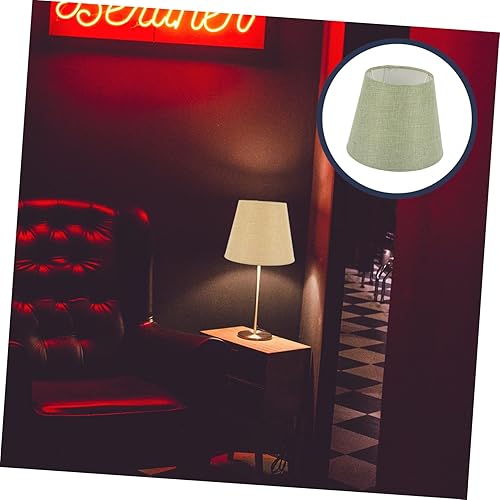 Miniatura 7 de DOITOOL Pantalla de tela Lámpara colgante verde Lámpara colgante de ratán Lámpara de pie Cubierta de lámpara de mesa Lámpara de sombra Anillo de