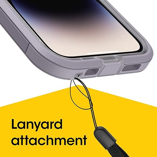 Miniatura 7 de OtterBox DEFENDER XT - Serie transparente para iPhone 14 Pro Max (solo incluido), color lavanda (púrpuratransparente)