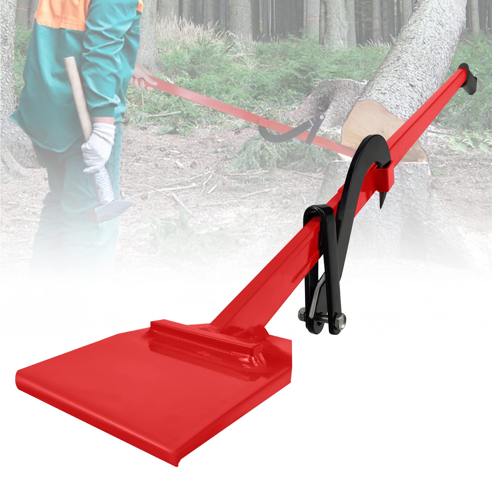 LARS360 Schwerlast-Fällheber zum Baumfällen, 130cm Holzförster, Stammheber Geschmiedeter Kantheber mit Wendehaken, Ergonomischer Rutschfester Handgriff