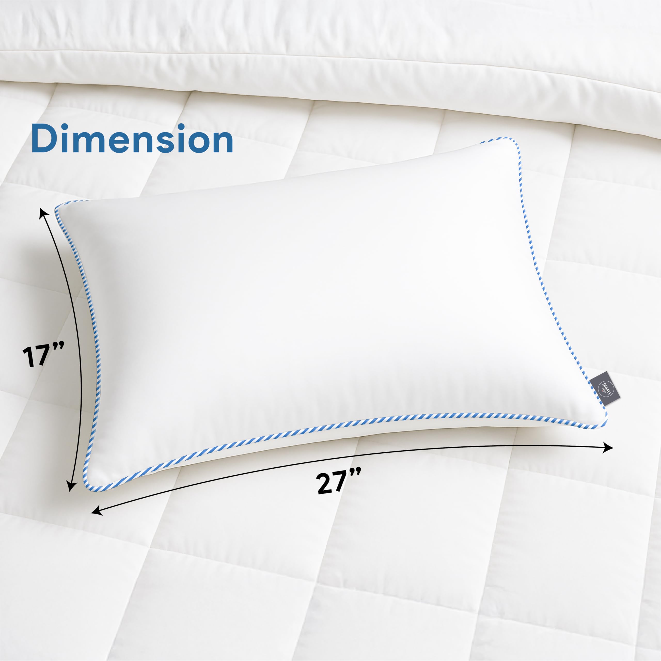 bien LIVING Softmax Pillow Duo - White, Pack of 2 -3