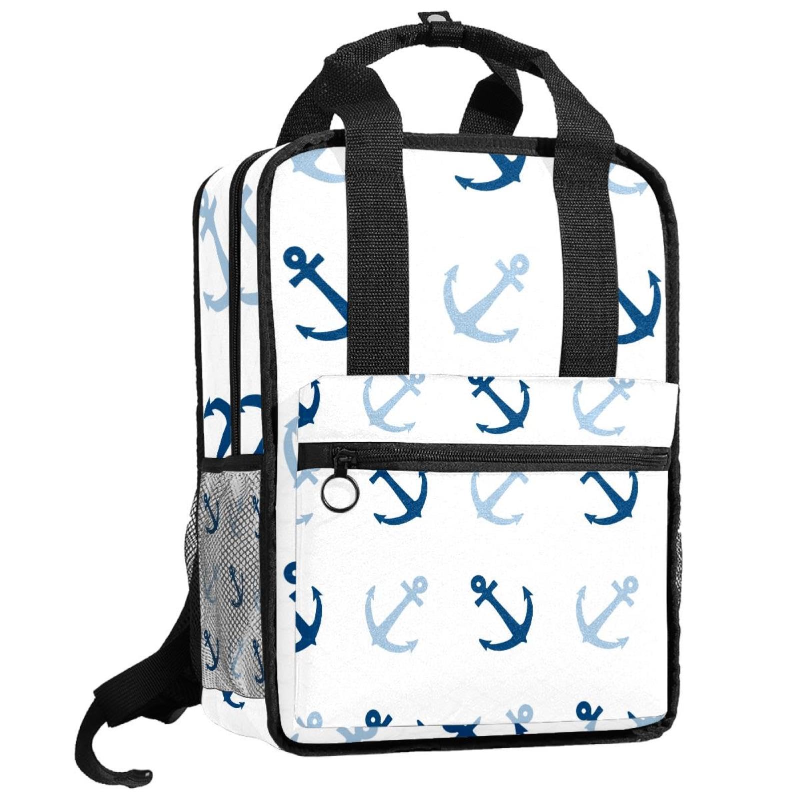 Sac à dos pour garçons solide pour cahiers abîmés - Cartable bleu multicolore - 8
