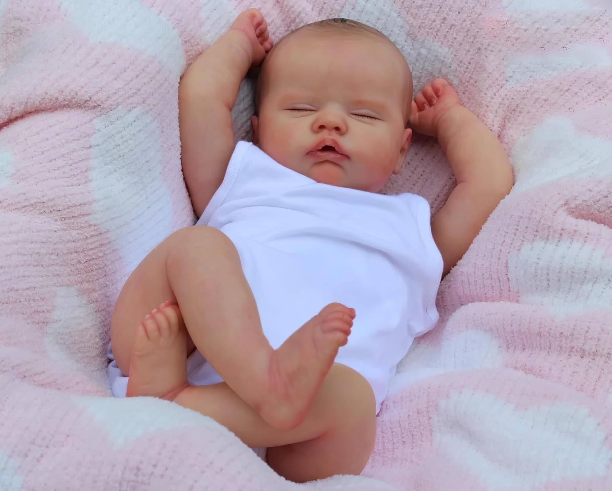 MineeQu 24 inç 60 CM Gerçekçi Büyük Boy Yumuşak Dokunuşlu Yeniden