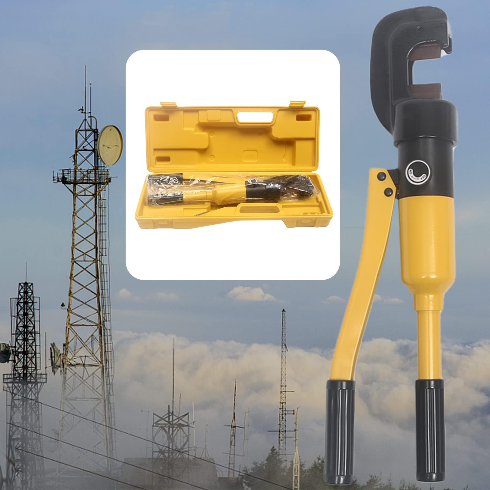 Cortador hidráulico de barras de refuerzo de 8 toneladas | Cortador manual de barra de mano para varillas y pernos de acero de 4 a 16 mm | Herramienta de corte de varilla de acero portátil con llave