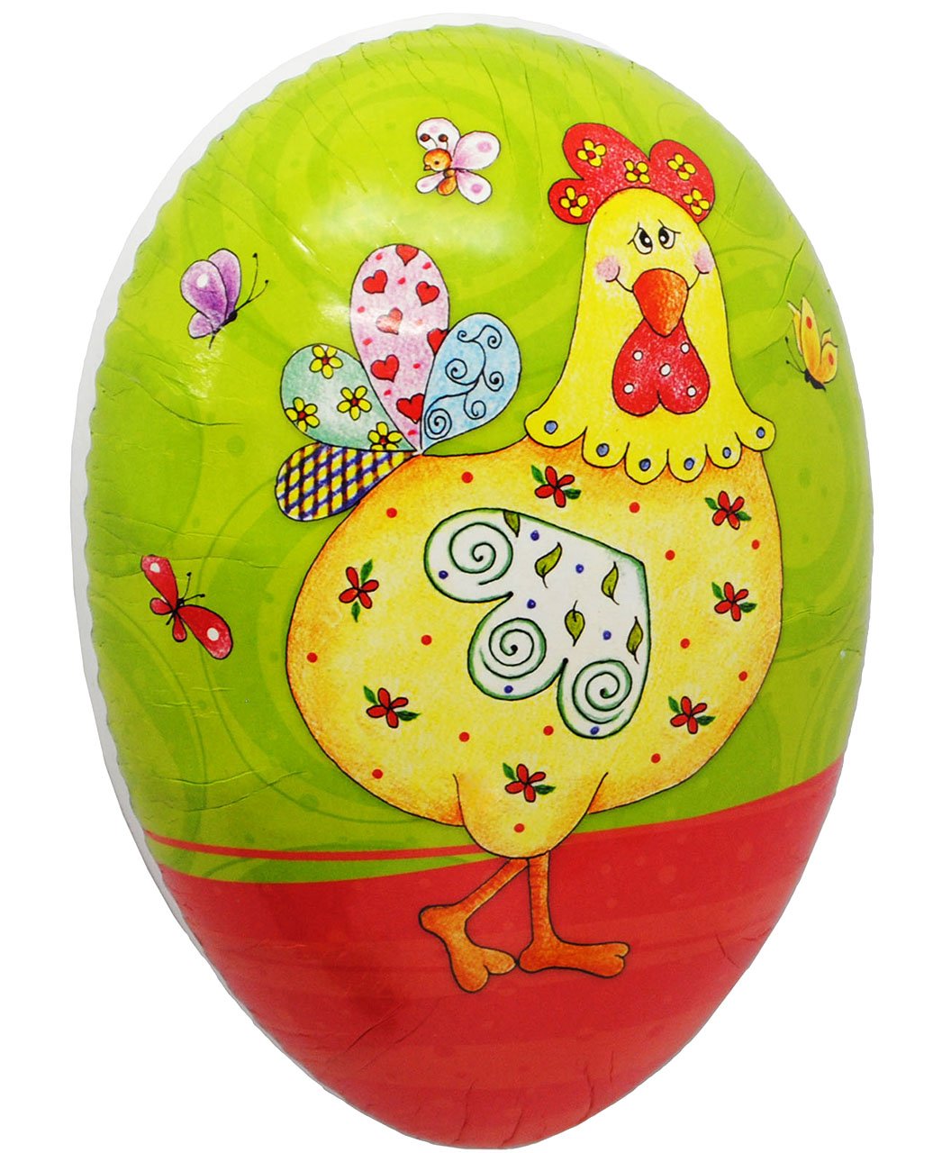 alles-meine.de GmbH Set Ostergras & 10 Füll - Pappeier 15 cm - Bunte Oster Motive - Hase/Küken/Hahn - Osterei/Ei zum befüllen - Deko Pappe Papp Pappeier Dekoei Pappos..