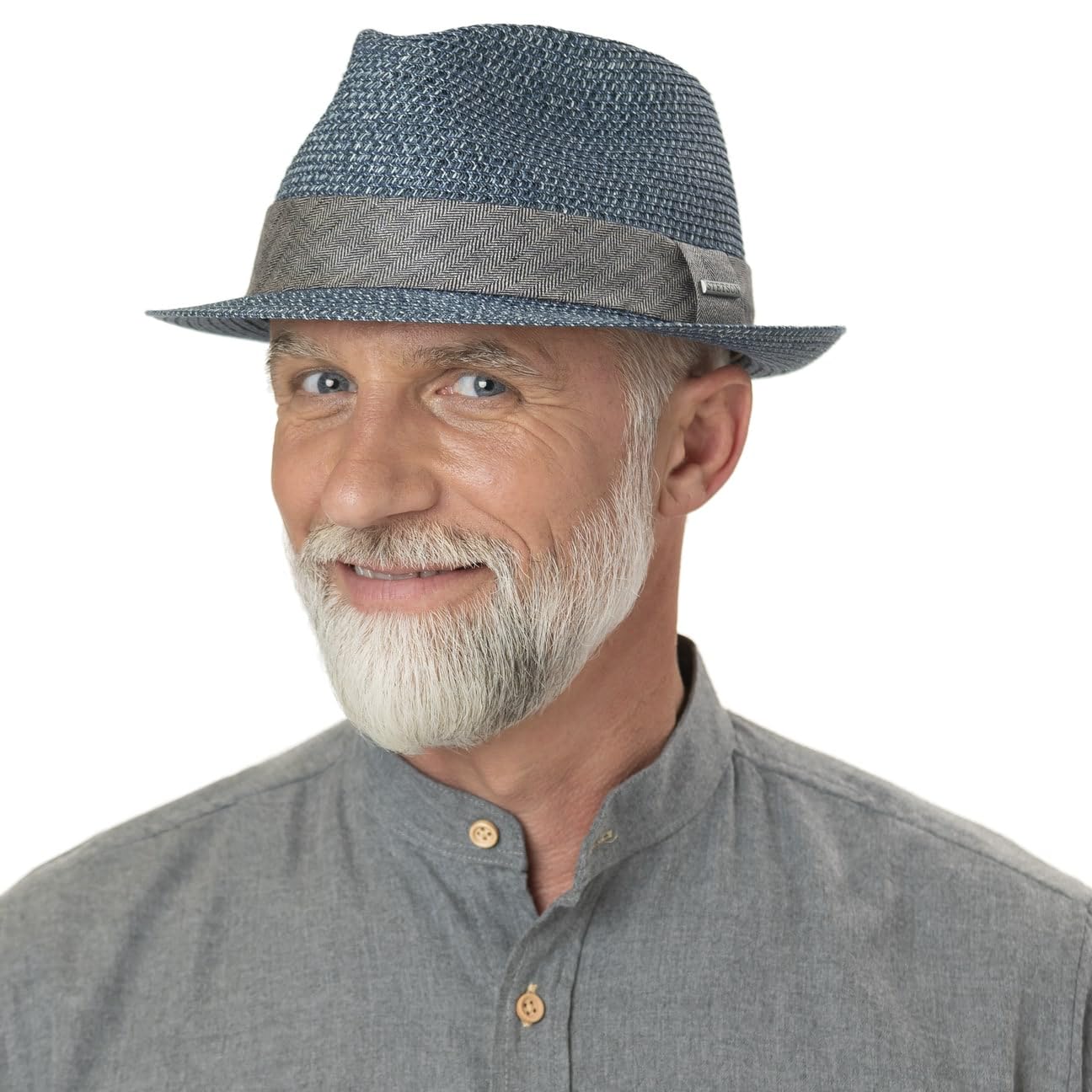 Stetson Reidton Toyo Trilby kapelusz słomkowy męski – melanżowy kapelusz z tasiemką garnitującą – kapelusz przeciwsłoneczny ze słomy Toyo – kapelusz męski – kapelusz letni na wiosnę/lato – kapelusz