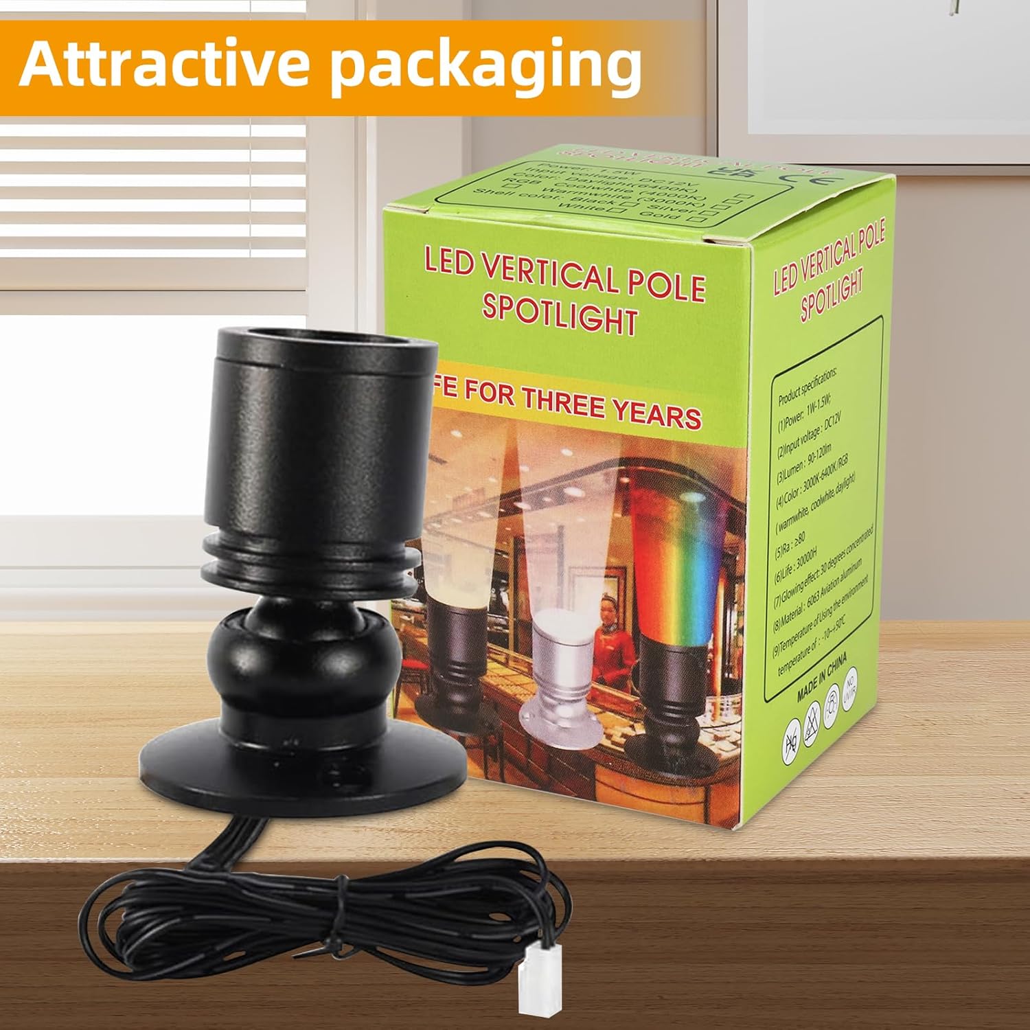 YaeCCC Dimmable LED Mini Spotlight Jewelry Showcase Display Lights Black Shell Surface Mount (Pack-8,Warm White 3000k)