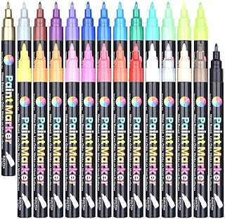 Paint Pens, 26 Colors Extra Fine Point Acrylic Paint Markers, Permanent Water Based, Great for Rock, Wood, Fabric, Glass, ...