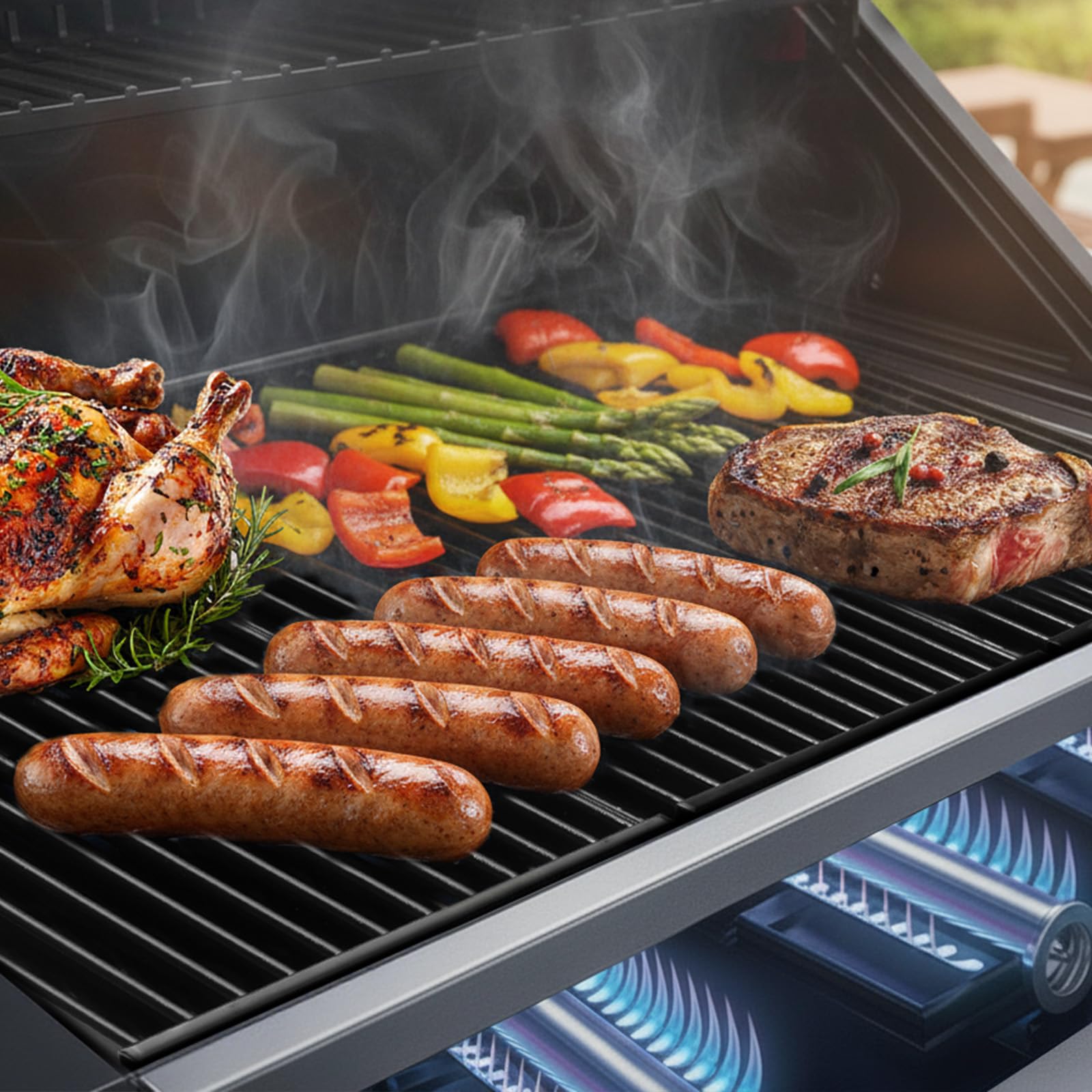 Charbroil Grillrost 43,2cm für Performance TRU Infrared 3 Brenner 450 Gasgrill, 3er Set Porzellan-Stahl Ersatzroste