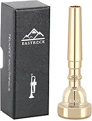 EastRock Bocal de trompete 5C banhado a ouro Bb Trompeta Bocal Trompeta Acessórios para instrumento de trompete embalados a vácuo