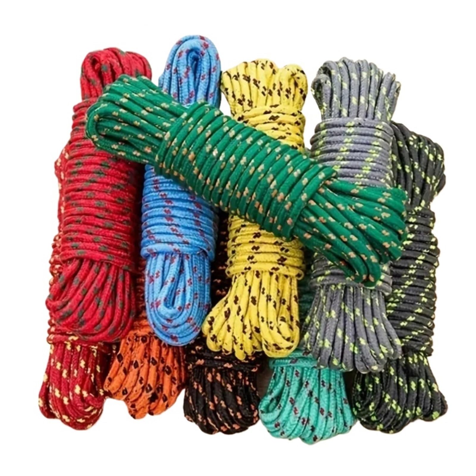 Laundry Line 2Pcs Nylon Clothesline Rope 10m - Multipurpose Thick Outdoor Non-Slip Windproof Laundry Drying Cord For Clothes, Blankets, Garments Balcony Garden(10m)