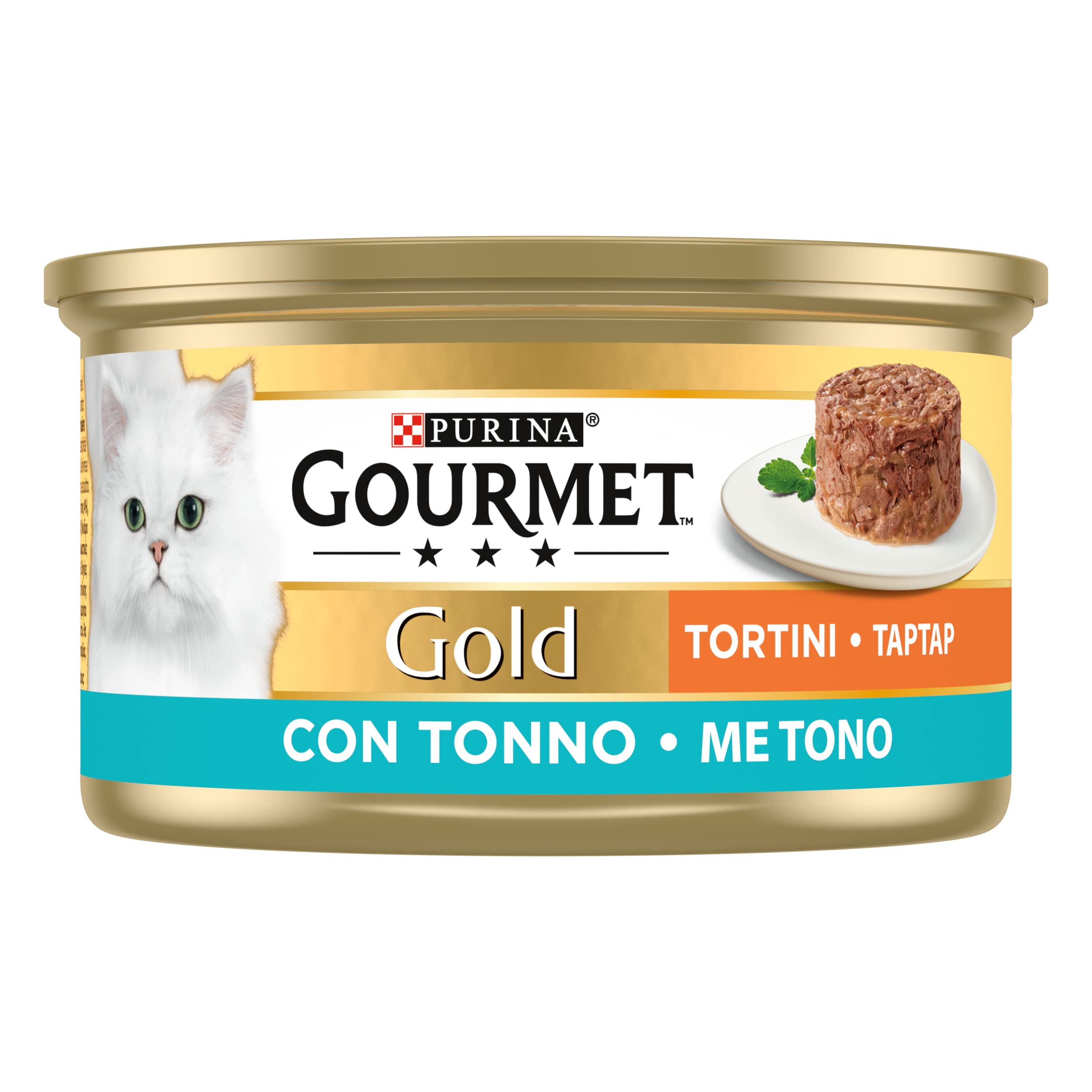 GOURMET Gold Cibo Umido per Gatti Adulti Tortini con Tonno 24 Lattine da 85g