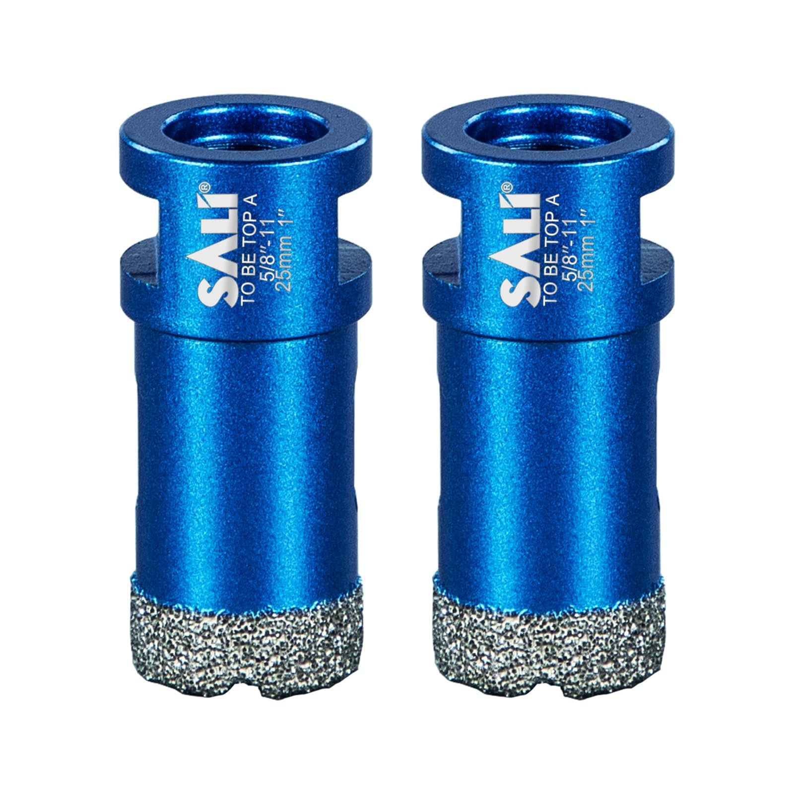 Diamant Fliesenbohrer 25mm 2 Stücke M14 Gewinde Trockenbohrer Diamantbohrer Glasbohrer Set Lochsäge für Keramik, Granit, Porzellan, Fliesen, Feinsteinzeug, Mauerwerk, Marmor, für Winkelschleifer